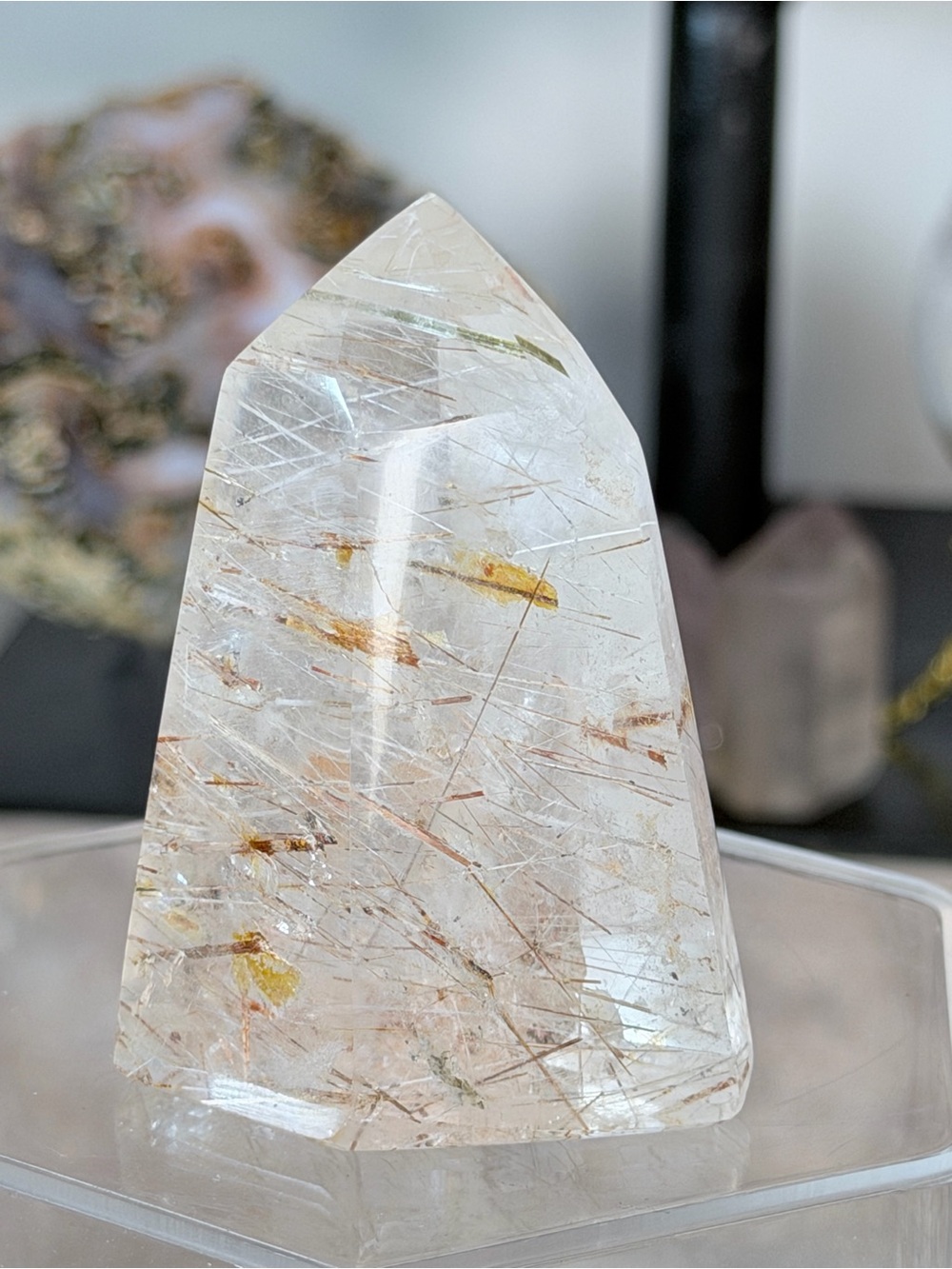 Clear Quartz Point | Rutile Inclusions - Multi-Tone Madagascar - Picture 2 of 11